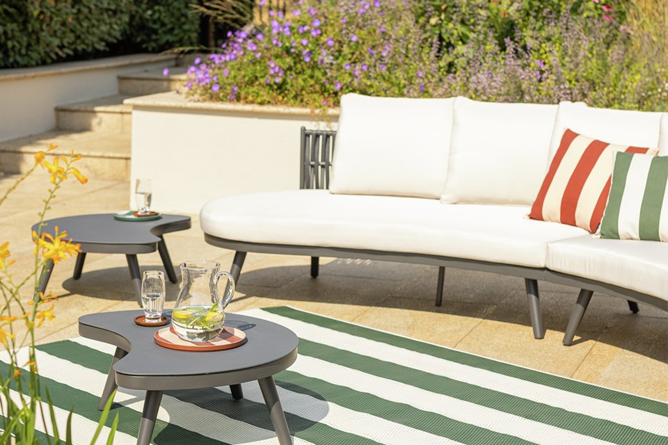 Habitat stripe outdoor Rug.